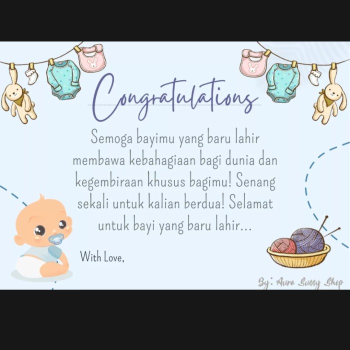 

[SC] Kartu Ucapan CONGRATULATION BABY BORN + AMPLOP (Lahiran Bayi)