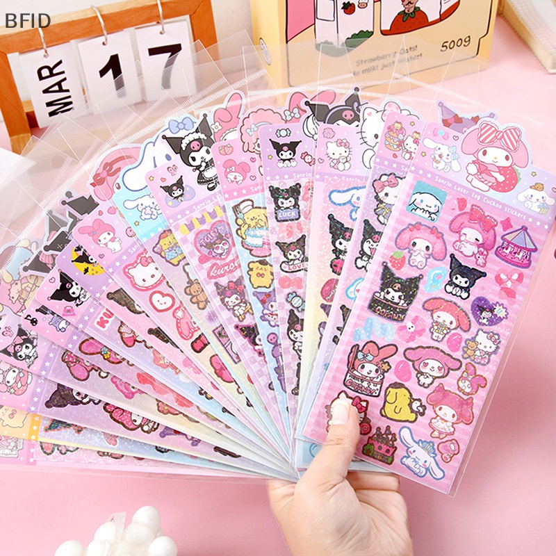 [BFID] 4pcs Guka Sticker Pochacco Kuromi Melody Stiker Kartun Stiker Alat Tulis [ID]