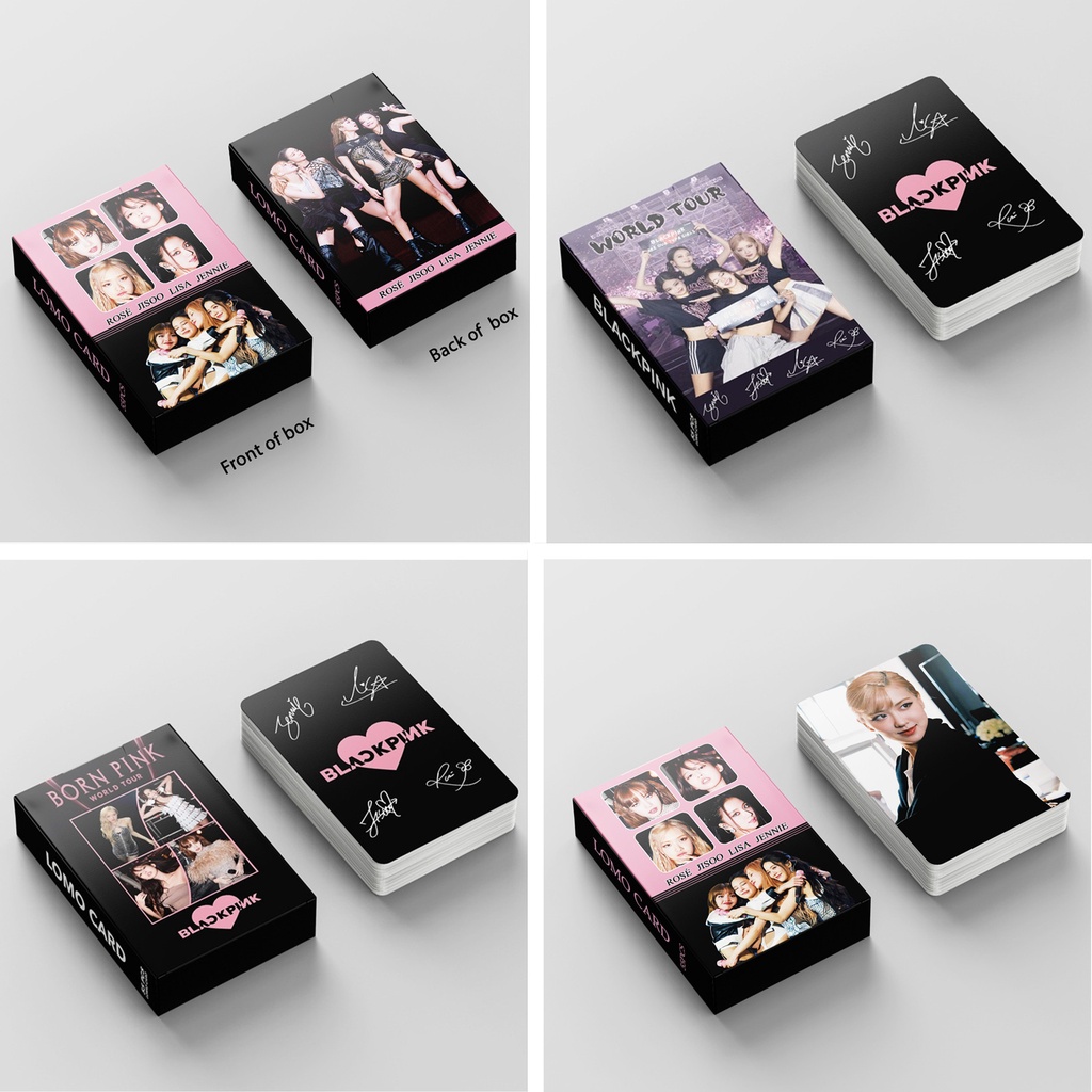 55pcs /box Hitam-Pink 2023world TOUR Photocards Album Kartu Lomo Black Pink Kpop Collection Series