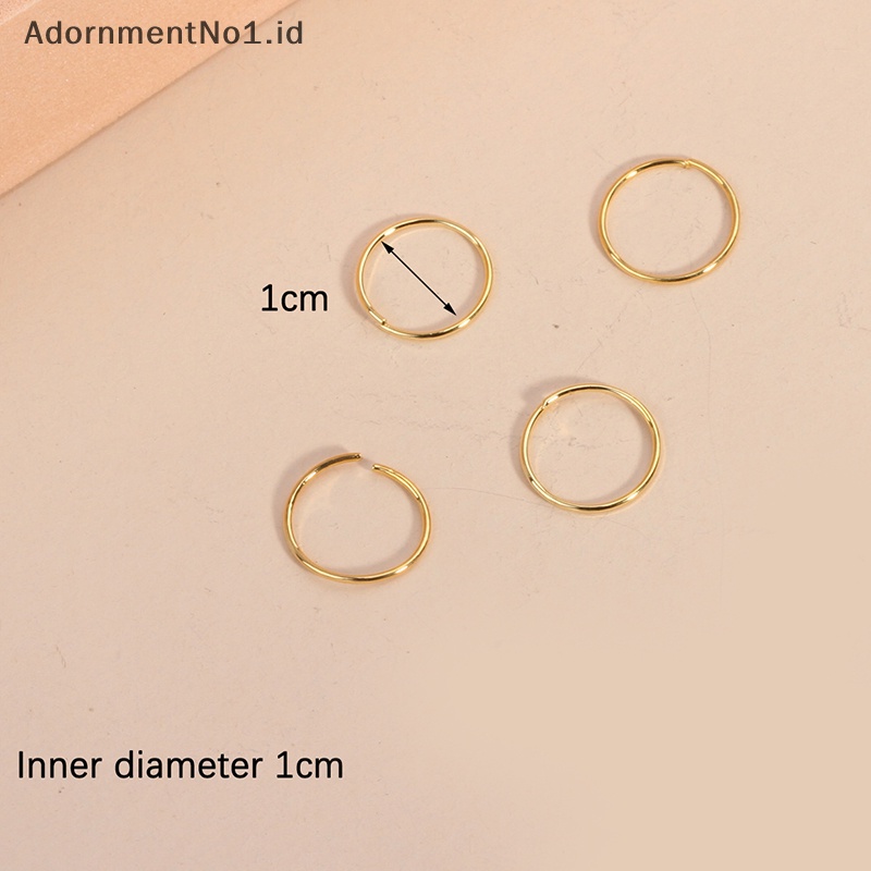 [AdornmentNo1] 20pcs Fashion Plag bulat berbentuk hidung cincin Hoops untuk wanita pria gadis tubuh perhiasan aksesori sederhana kreatif cincin hidung