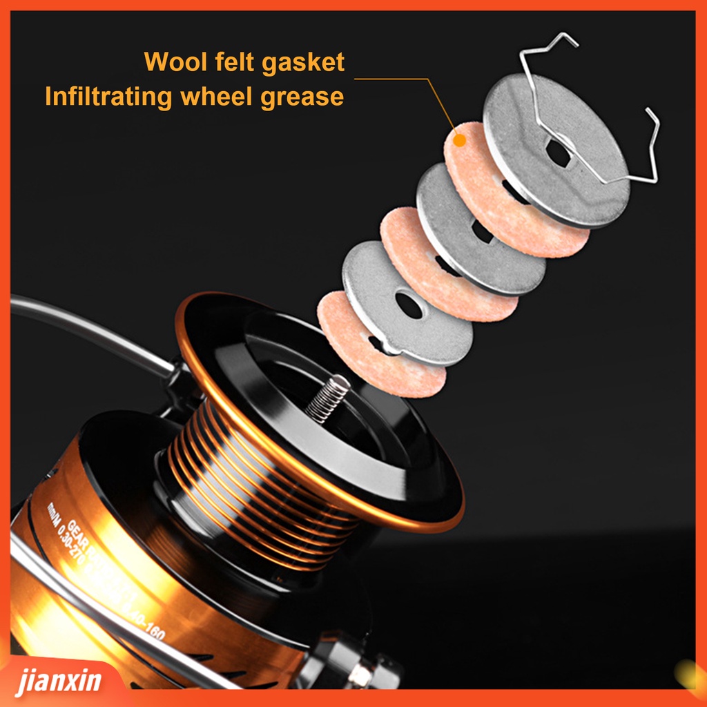 (In Stock) DEUKIO Roda Pancing Berputar Daya Hemat Ringan Metal Water Resistance Spinning Reel Fishing Tackle