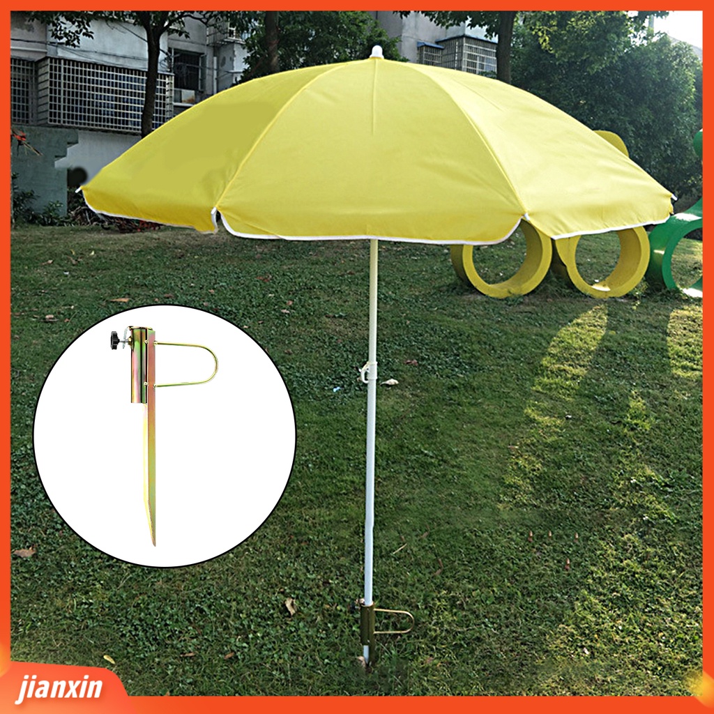 (In Stock) Payung Jangkar Tahan Aus Sekrup Adjustable Tahan Angin Heavy Duty Berlapis Warna Zinc Iron Umbrella Holder Untuk Diameter Tiang 28-32mm Payung Pantai