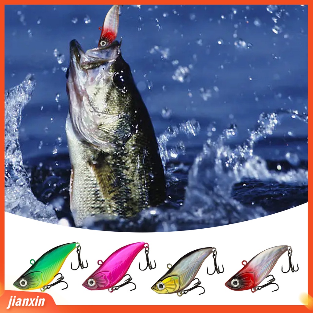 (In Stock) 5.8cm /14g Tajam Kait 3D Mata Simulasi Warna Terang Umpan Pancing Buatan VIB Umpan Bass Memancing Lure Fishing Gear