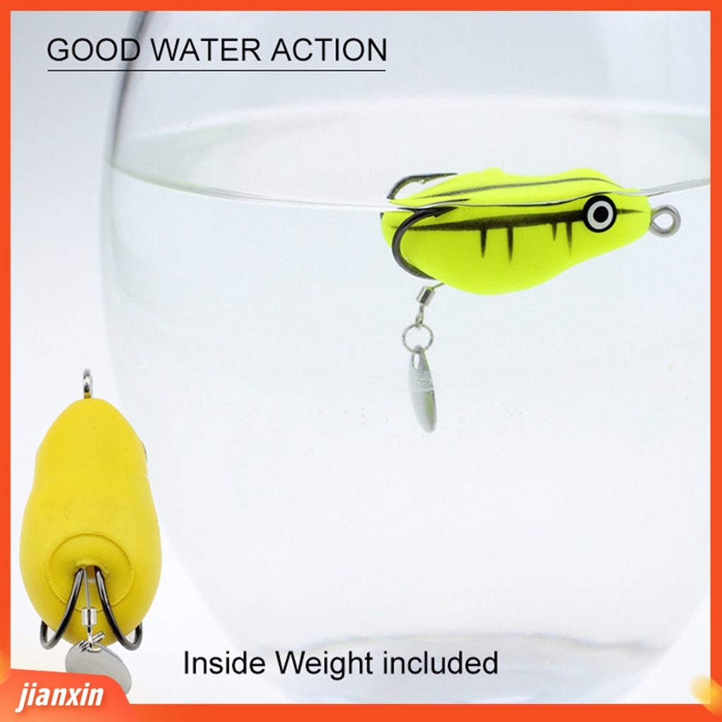 (In Stock) 4.5cm /8.5g Lure Umpan Lembut Tajam Kait Simulasi Tahan Gigit Angling PVC Memancing Karet Katak Umpan Lembut Perlengkapan Memancing