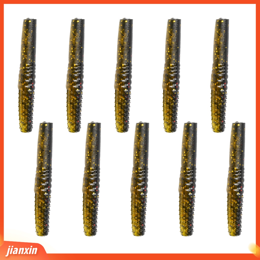 (In Stock) 10Pcs 6.5cm /4g Mengambang Umpan Pancing Elastis Tinggi Lembut Anti Patah One-piece Modelling Angling Mie Cacing Buatan Umpan Aksesoris Memancing