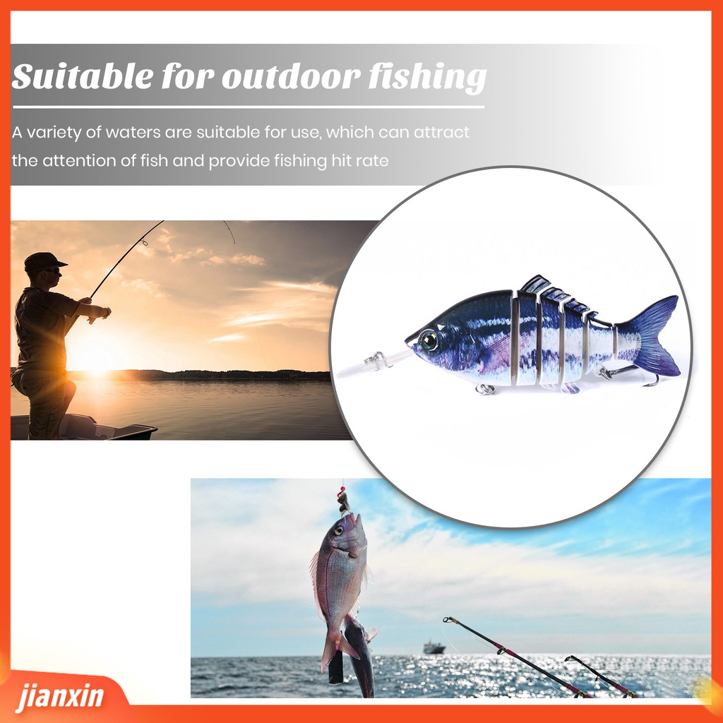 (In Stock) 15CM 31.5G Realistis Multi-Gabung Ikan Umpan Dengan Kait Tajam Warna Cerah Ikan Imitasi Tenggelam Knotty Palsu Umpan