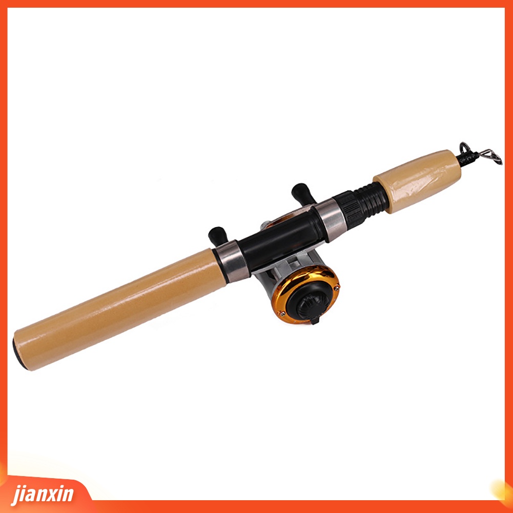 (In Stock) Portable Winter Retractable Ice Fishing Pole Rod Garis Gulungan Berputar Combo Set