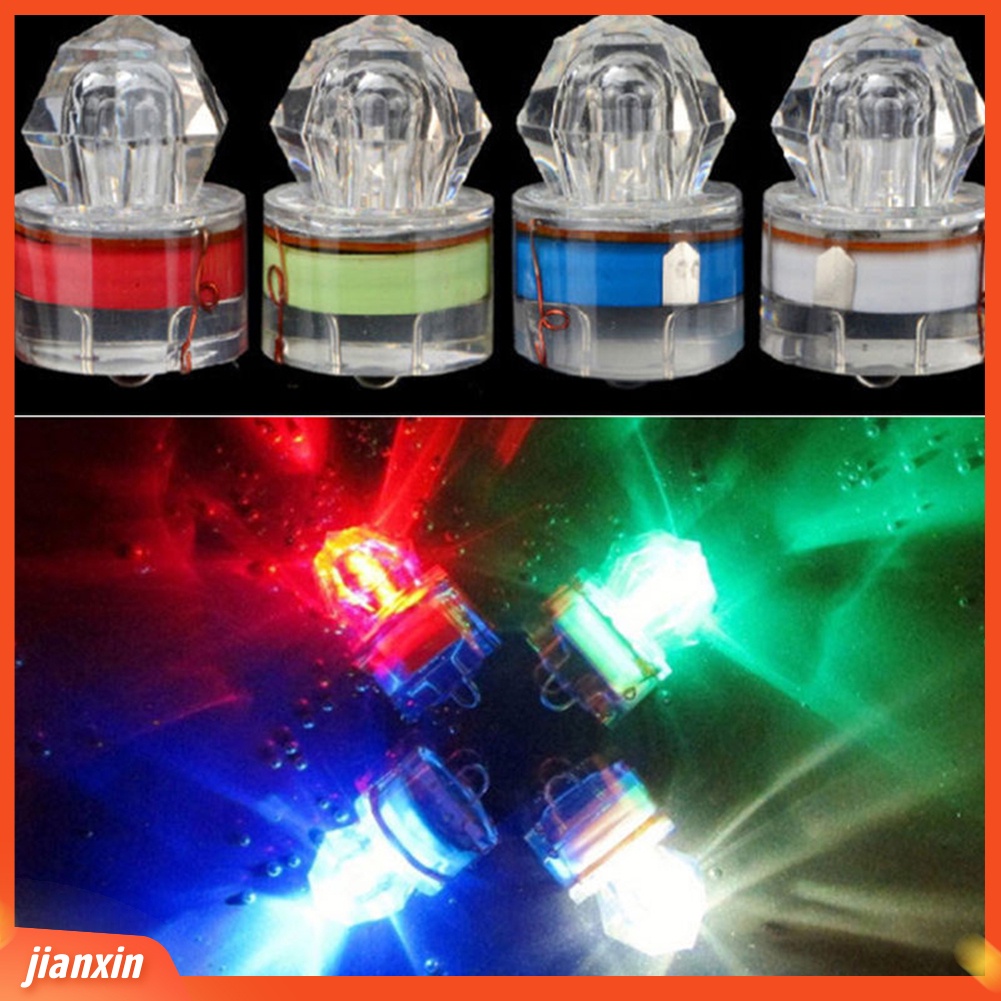 (In Stock) Deep Sea Diamond Shape Underwater Fishing LED Light Alat Umpan Strobo Cumi