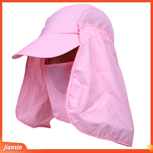 (In Stock) Camping Hiking Memancing Outdoor Pinggiran Lebar Besar Penutup Leher Muka Flap Sun Hat Cap