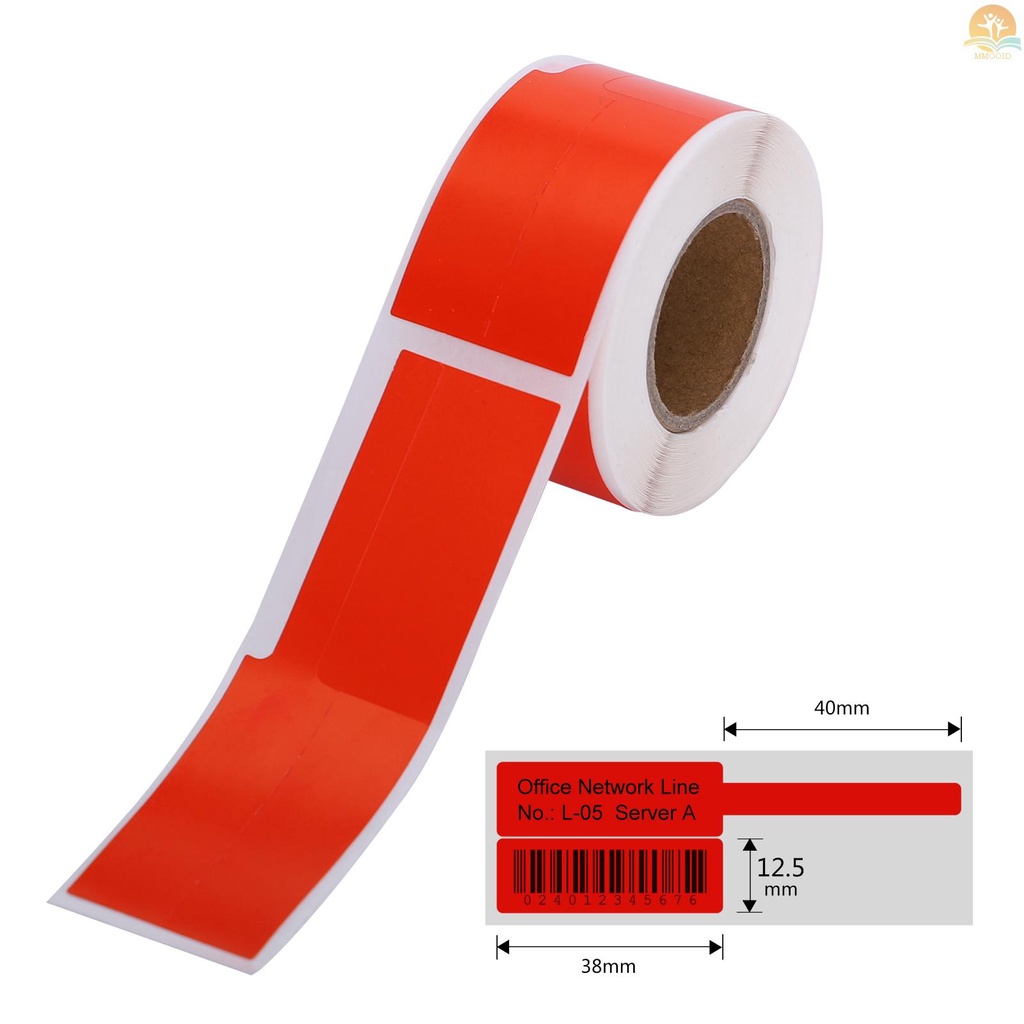 In Stock Cable Label Self-Adhesive Thermal Printing Sticker Kertas Tahan Air Minyak Tahan Sobek Label Tape Untuk Kabel Wires Jewelry Untuk Seri DP23 Thermal Printer Label Membuat