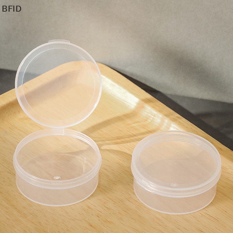 [BFID] 3pcs 6X2.5cm Transparan Siam Puff Kotak Penyimpanan Perhiasan Round Plastic Box [ID]