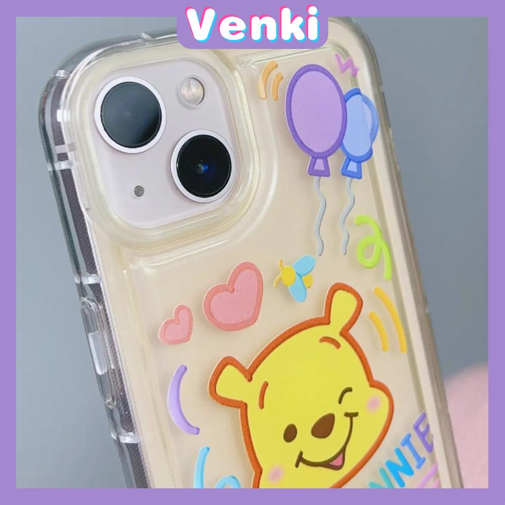 VENKI - Untuk iPhone 11 Case Bening Lembut TPU Bingkai Foto Airbag Phone Case Tahan Guncangan Perlindungan Kamera Karakter Kartun Kompatibel dengan iPhone 14 13 Pro Max iPhone 12 Pro Max 7 8