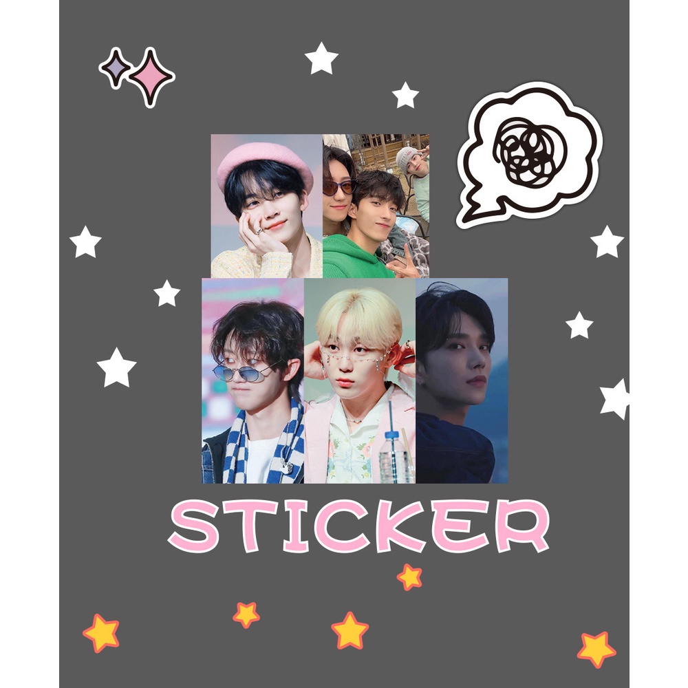 60pcs /set SEVENTEEN Stiker Foto Hand Book Luggage stickers Gambar Paster