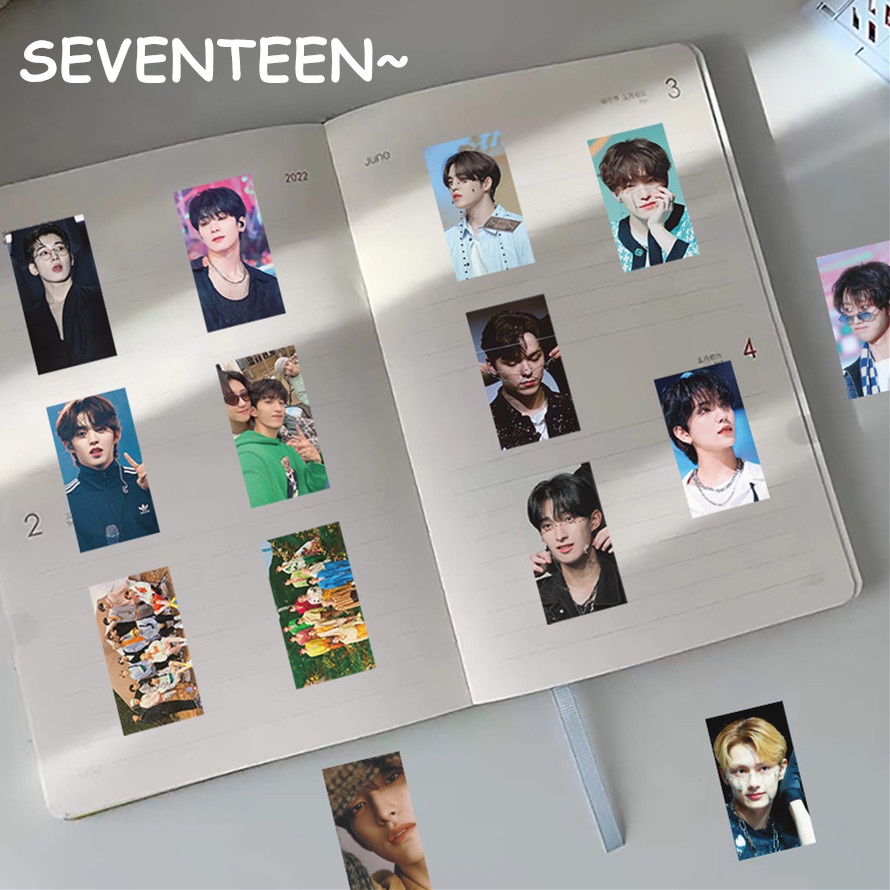 60pcs /set SEVENTEEN Stiker Foto Hand Book Luggage stickers Gambar Paster