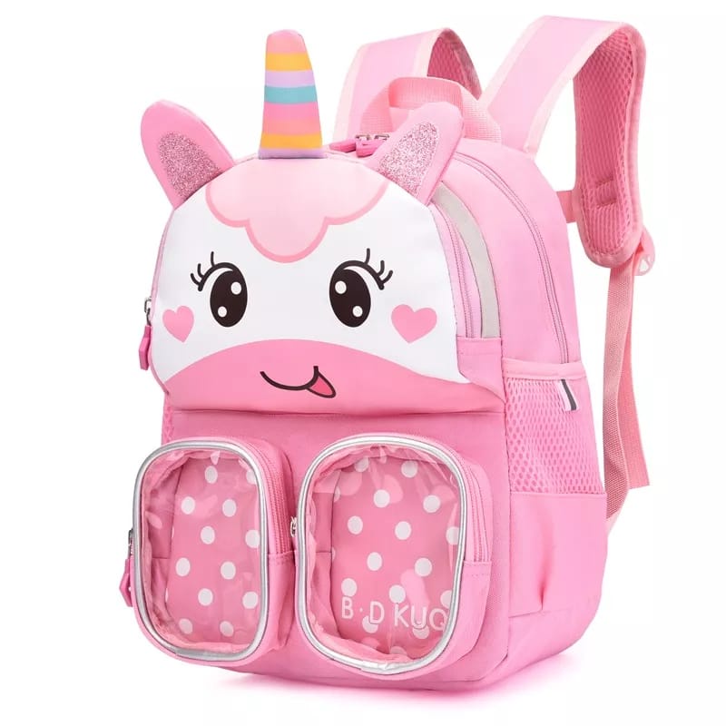 LittleAaron TAS TWO POCKET Bag Ransel Anak Karakter Import Berkualitas Real Pict