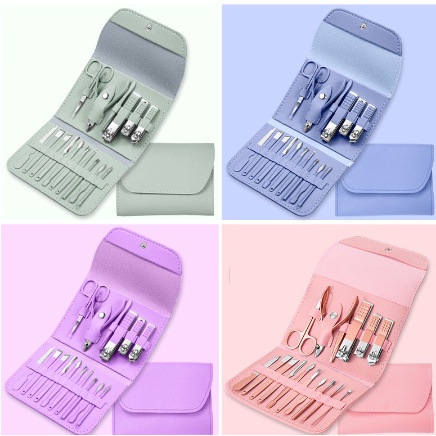 16pcs Gunting Kuku Set 16 12 in 1 Stainless Steel Anti Karat Set Manicure Manicure Set Pinset