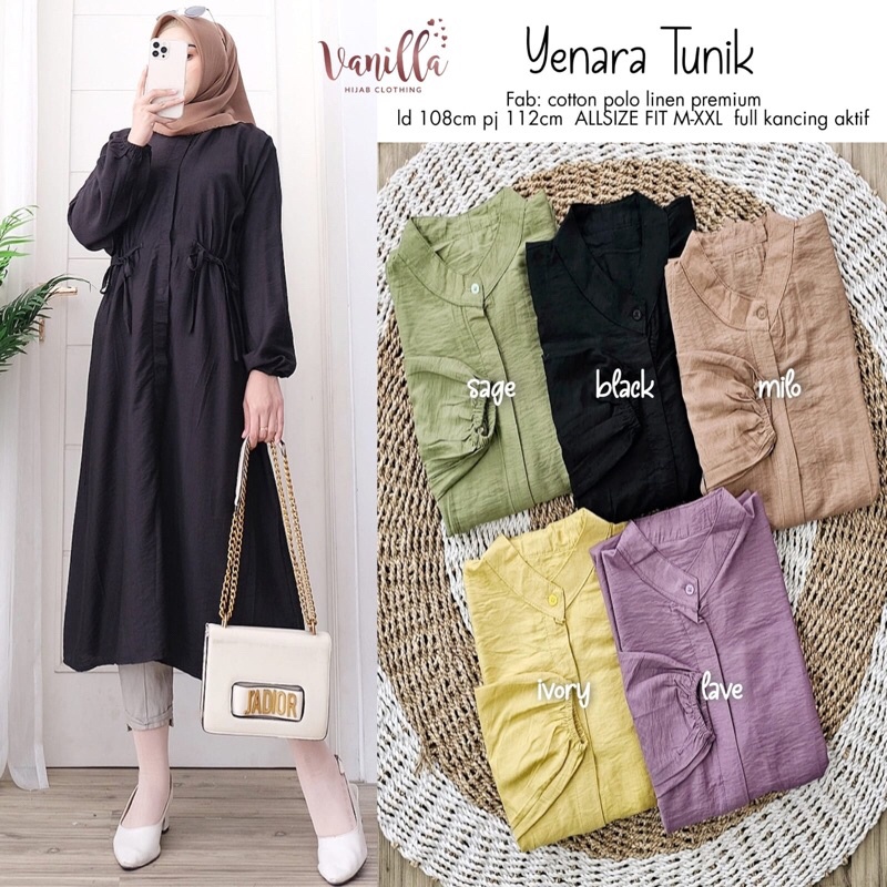 YENARA TUNIK ori VANILLA