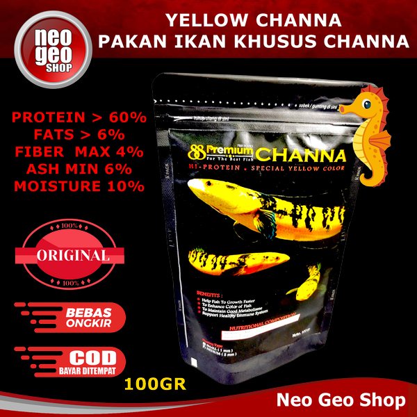 Pelet PREMIUM 88 YELLOW KUNING CHANNA CANA Makanan Pakan ikan