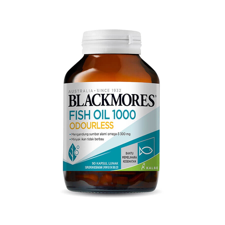 Blackmores Odourless Fish Oil 1000 Minyak Ikan Isi 90 Capsules BPOM Kalbe