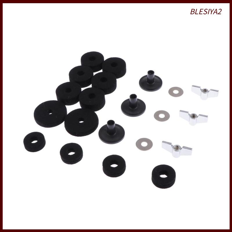 [Blesiya2] 12dudukan Simbal Pengganti Felt Washers Sleeves Wing Nut Untuk Drum Set