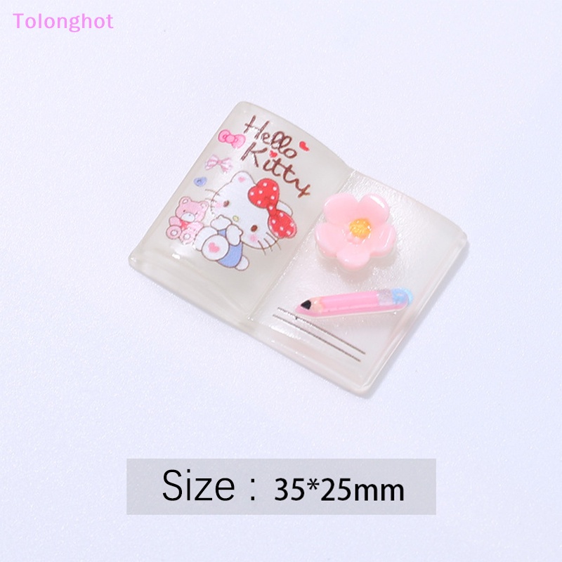 Tolonghot&gt; 5PCS DIY Jepit Rambut Cangkir Air Stiker Ponsel Case Aksesoris Hadiah Bercahaya Mini Resin Kartun Memutar Bunga Pensil Buku well