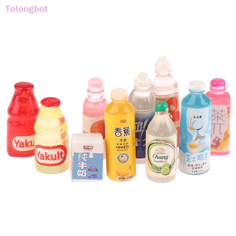 Tolonghot&gt; 5PCS Aksesoris Rumah Boneka Inovatif Supermarket Simulasi Resin Botol Anggur Miniatur Botol Minuman DIY Model Mainan Sumur