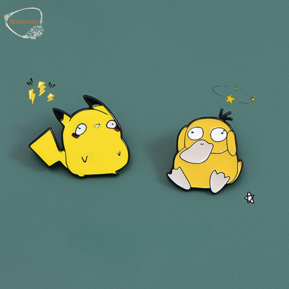 MXBEAUTY Lencana Anime Logam Kreatif Pikachu Lapel Pin Pokémon Ransel Pin