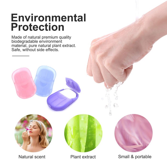 Travel Paper Hand Soa Portable Cuci Tangan  Mini isi 20
