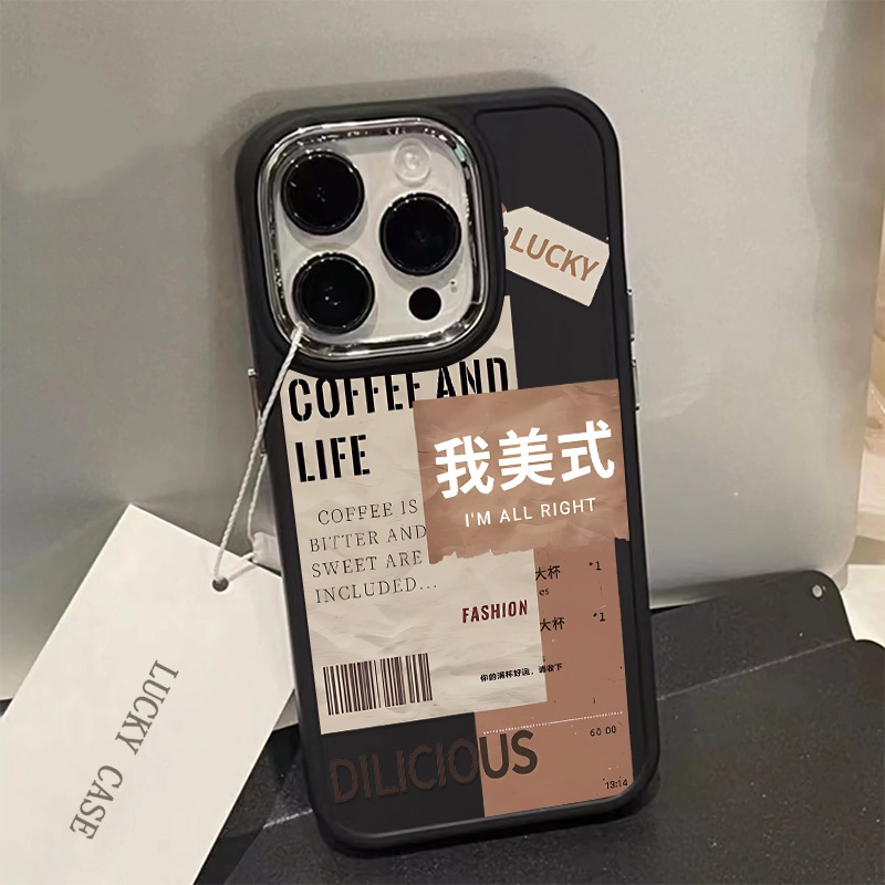 IPHONE Tombol Logam Casing Ponsel Silikon Kompatibel Untuk Iphone11 Pro Max XS X Xr8 +7Plus Casing Lembut Shockproof Cover Cell Precticer