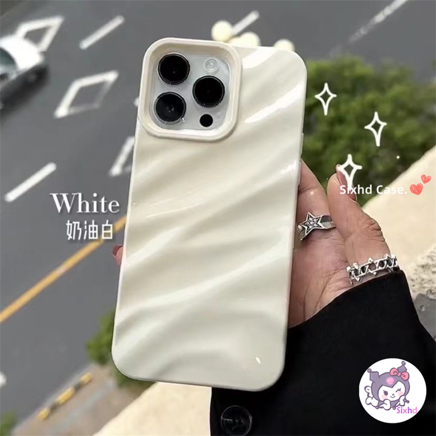 IPHONE Kompatibel Untuk Iphone14 13 12 11 Pro Max SE 2020x Xr Xs Max8 7 Plus Ins Sederhana Riak Air Dilapisi Ponsel Case Silikon Lembut Penutup Perlindungan Shock