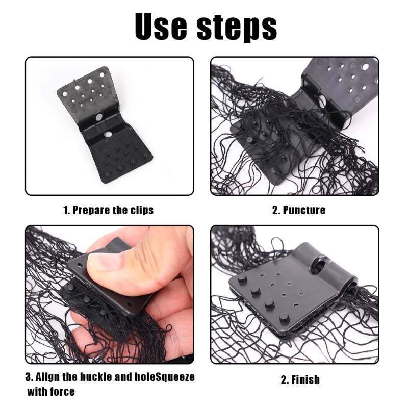 10pcs Klip Jaring Kerai Matahari Tipe Kupu-Kupu/Tahan Angin Pertanian Bayangan Film Tombol Tetap/Kait Instalasi Pagar Rumah/Greenhouse Film Sun Shading Net Clamp Aksesoris