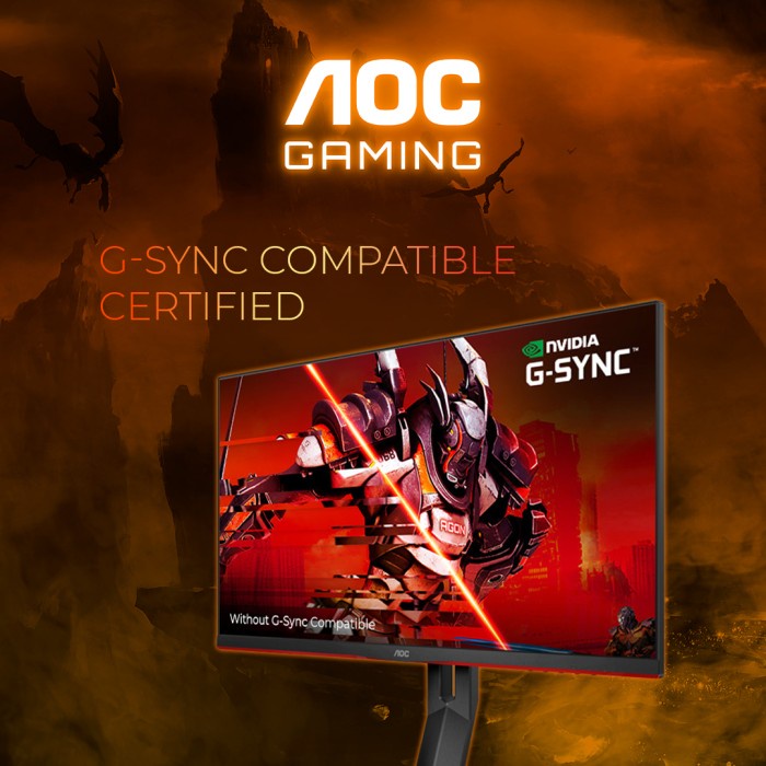 AOC 24G2SP Gaming Monitor 23.8&quot; Inch IPS FHD 165Hz G-Sync Compatible