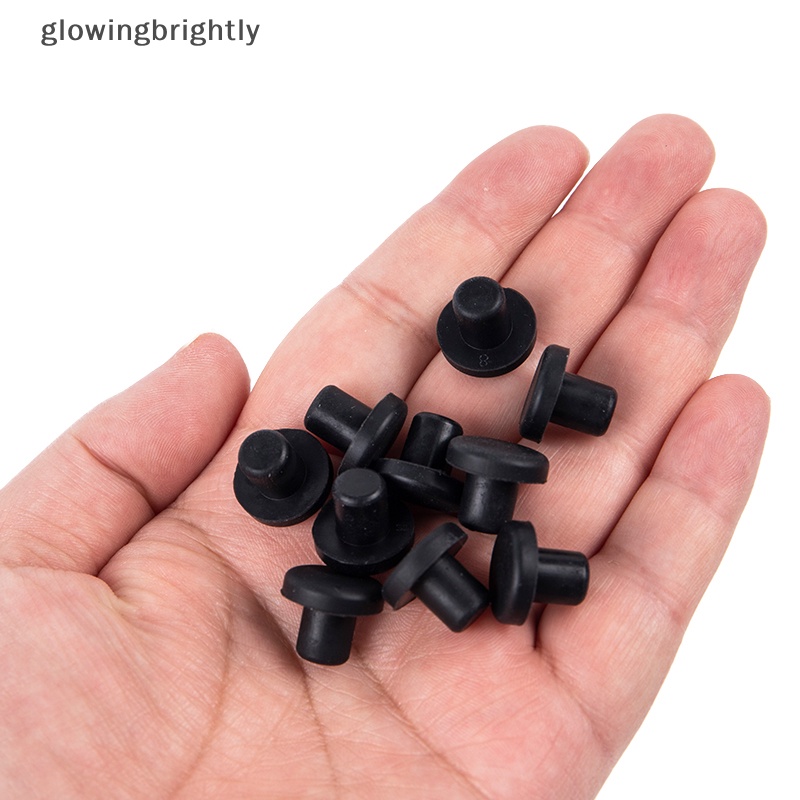 [glowingbrightly] 10pcs Tutup Lubang Karet Padat 3-12mm Tahan Suhu Tinggi Seal Hole Plug TFX