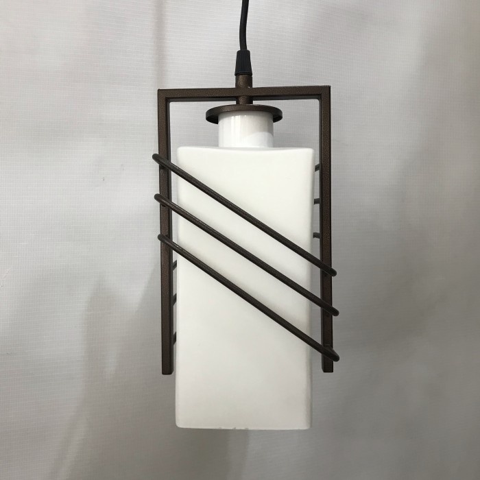 Lampu gantung kaca kotak C113