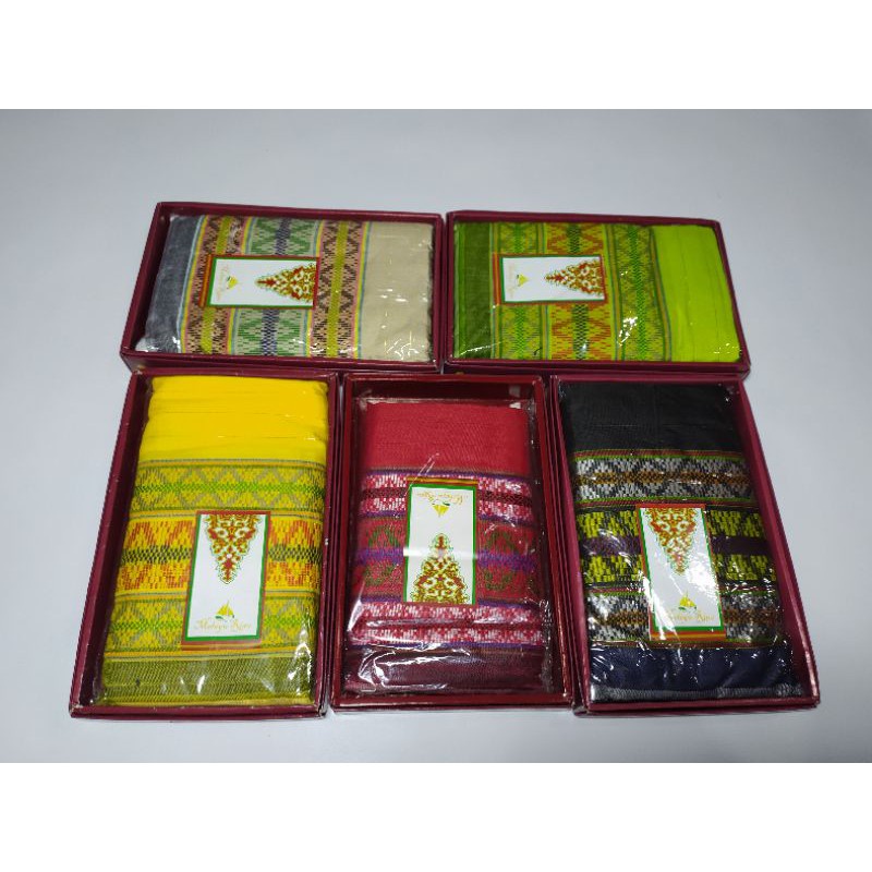 SOUVENIR MELAYU KAIN SONGKET KHAS MELAYU RIAU DENGAN ORNAMEN PUCUK REBUNG SARUNG MELAYU RIAU RNP MEL