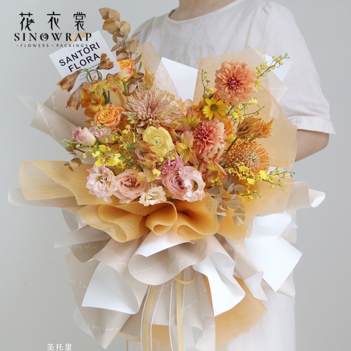 Kertas Tisu Bunga / Kertas Serat Pembungkus Bunga - Putih