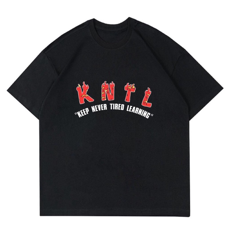 BAJU KAOS ART WORK KNTL “KEEP NEVER TIRED LEARNING” |T-SHIRT VINTAGE ART WORK KNTL| BAJU KAOS OVERSI