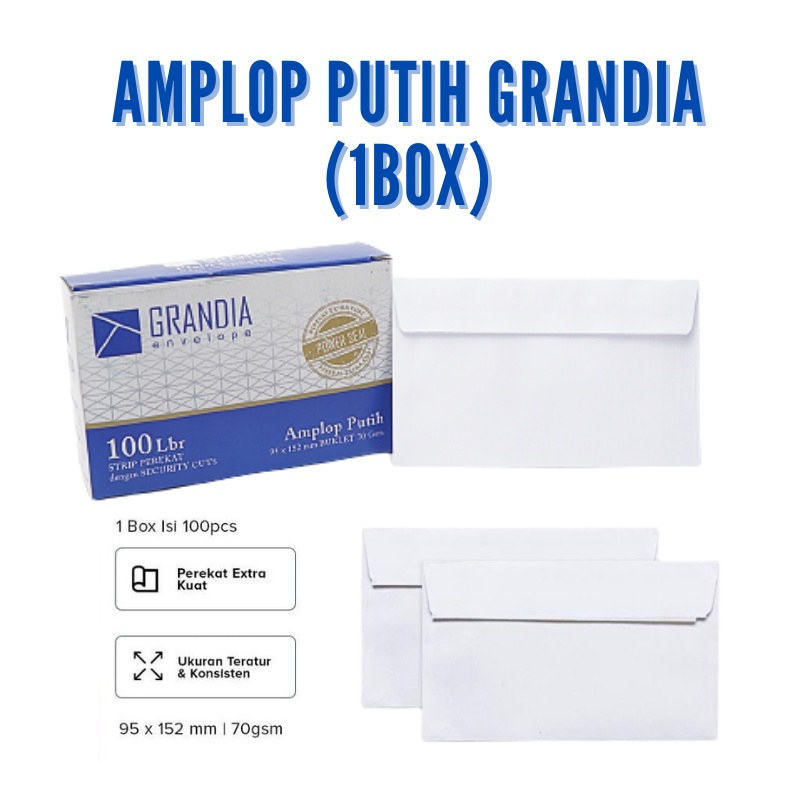 

YGS -J114- Amplop Surat Grandia - Amplop Putih Polos Kecil - Amplop Kondangan Isi 100