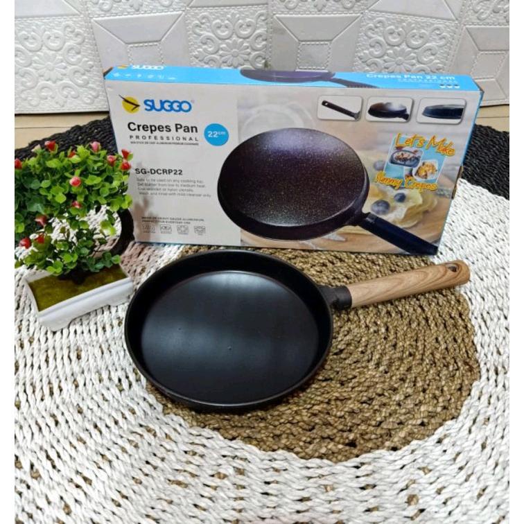 Suggo crepes maker 22 cm wajan kwalik crepe teflon