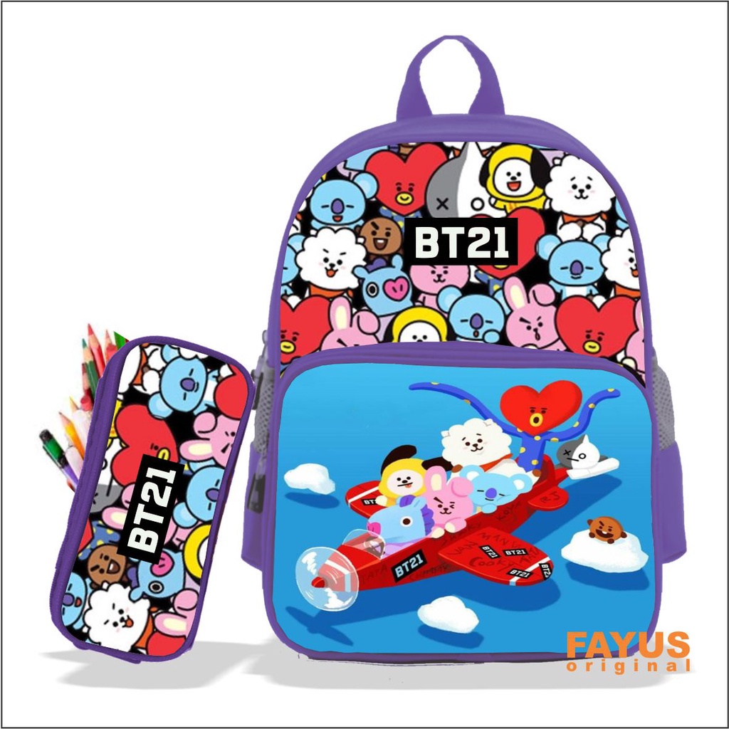 READY Tas Sekolah Ransel Anak Perempuan Kelas TK4 SD Karakter BT 212 Tas Ransel Anak SD  Tas Anak Se