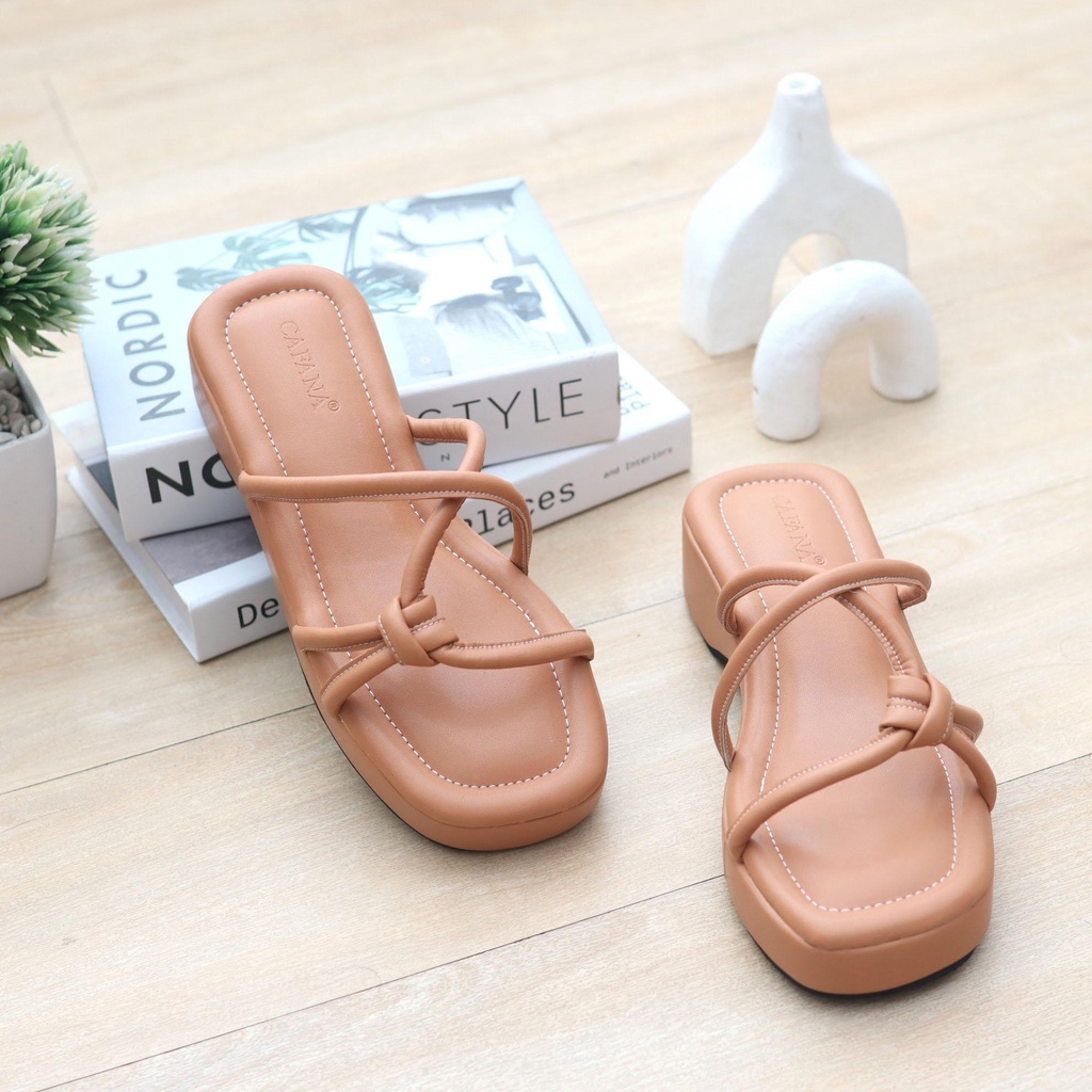 Rachel Sandal Wanita Wedges Platform Tinggi 4 Cm SDH326