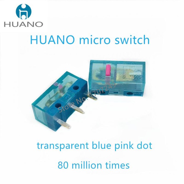 1PC Huano Dustproof Pink Dot Switch Mouse Micro Button 80 Juta Klik
