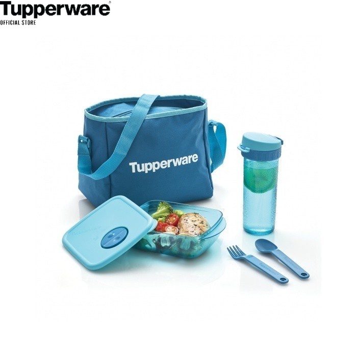 SET KOTAK MAKAN BEKAL TUPPERWARE PLASTIK CLASSY GLAM BELI
