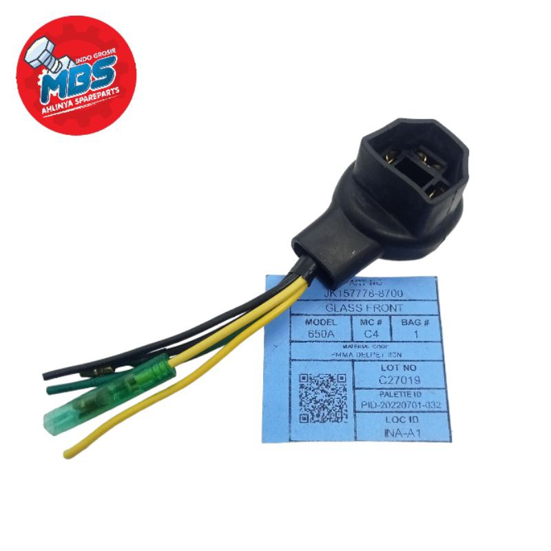 SOKET KABEL H4 KAKI 3 LAMPU DEPAN HONDA CRF 150 FITING LAMPU DEPAN HONDA