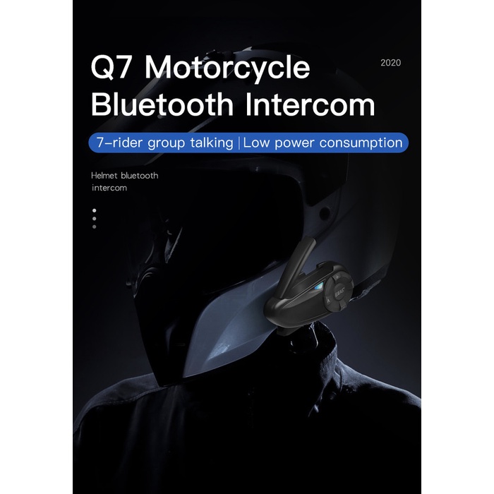 EJEAS Q7 Intercom Helm 7 Rider Bluetooth Headset Helmet Alt V4 V6 PRO - Intercom Q7