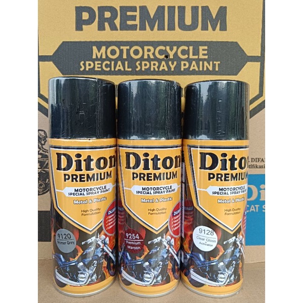cat spray PAKET 3 KALENG pilok pilox diton premium cat semprot PREMIUM MAROON 9254 merah marun maron