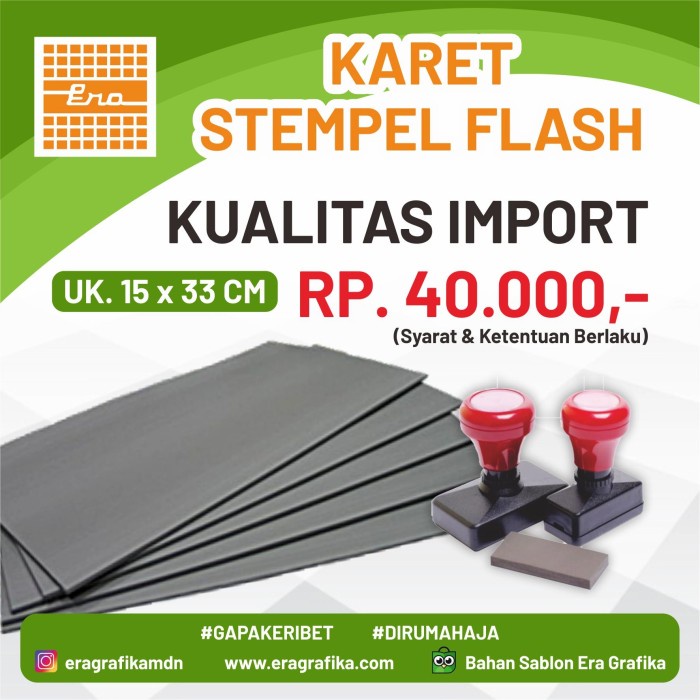 

KARET STEMPEL FLASH POLYCLONE UK. 15 x 33 CM