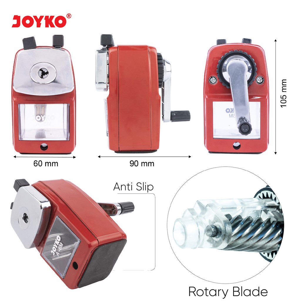

RK Sharpener Meja Rautan Serutan Putar Joyko A-5M Bahan Metal - SHABG