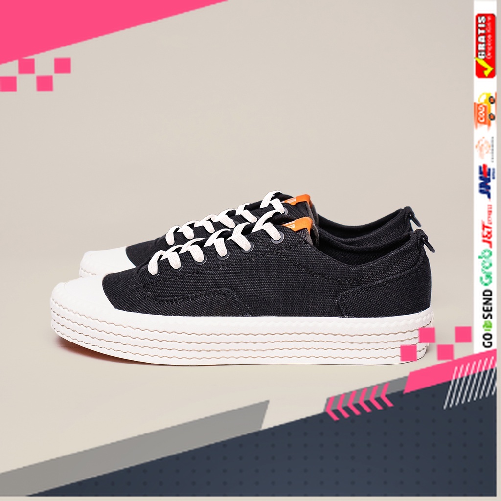 UKURAN SIZE 37 38 39 40 41 42 43 44 45 /Sepatu Sneakers Footwear Emba Ace Low Black Off White Sole