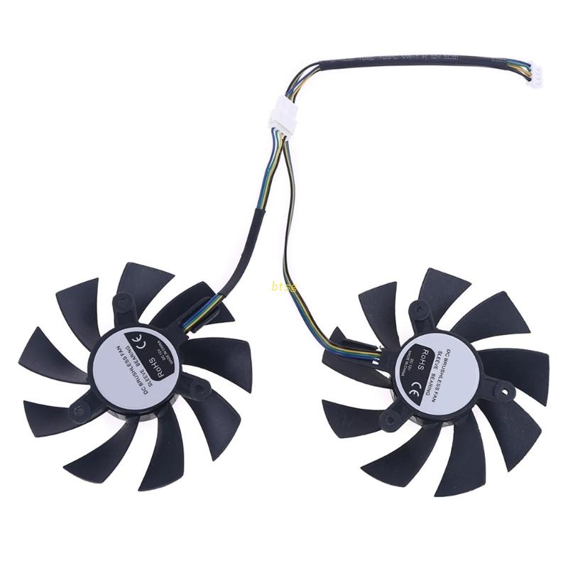 Bt 1pasang 4Pin Cooler Fan Pengganti Untuk GeForce GTX 1660rtx 20602070vide Graphics Card Cooling Fan